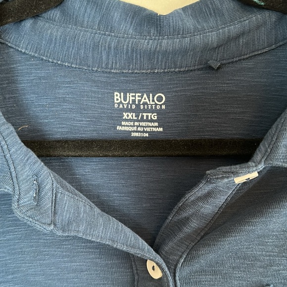 Buffalo David Bitton 🦬 Short Sleeve Button-up Top with Tie - Picture 2 of 6
